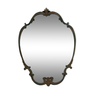 Bronze and brass mirror 40s 55x76cm