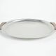 Round stainless steel tray, Danish design, 1970s, made in Denmark