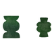 Duo de peintures sur papier - pow et mood - vert foncé - signées eawy