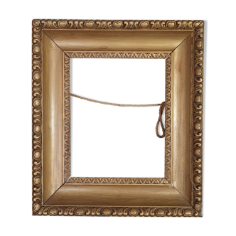 Old frame stucco wood & gilded 40.5x35.5 cm, leaf 28.2x22.9 cm sb