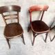 Set of 4 Fischel bistro chairs crocodile model 1930