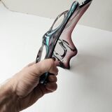 Murano glass Sommerso empty pocket purple blue transparent 24cm