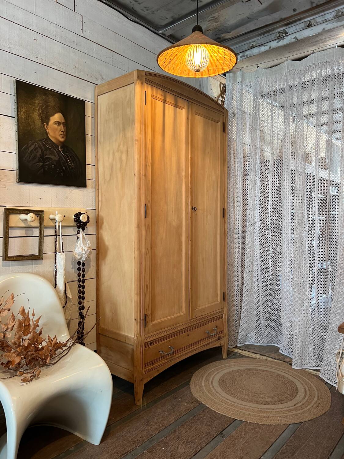 Raw wood cabinet