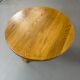 Round Oak Brutalist Round Coffee Table