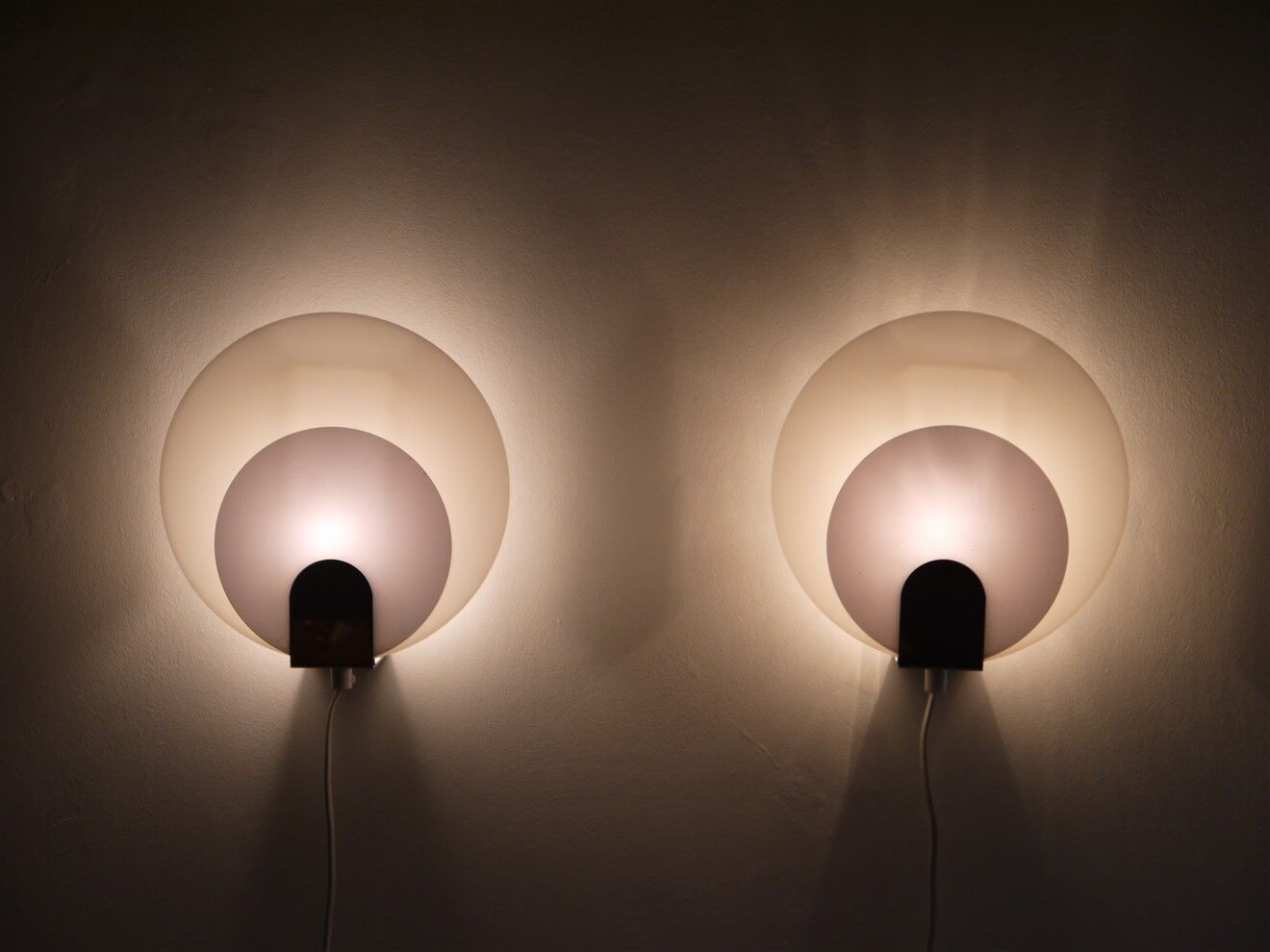 Pair of Scandinavian vintage wall lamps 1970