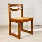 Series of 6 chairs in elm and rope Maison Regain
