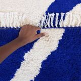 Carpet - White and Royal Blue