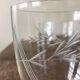Set of 8 antique water glasses engraved on stand