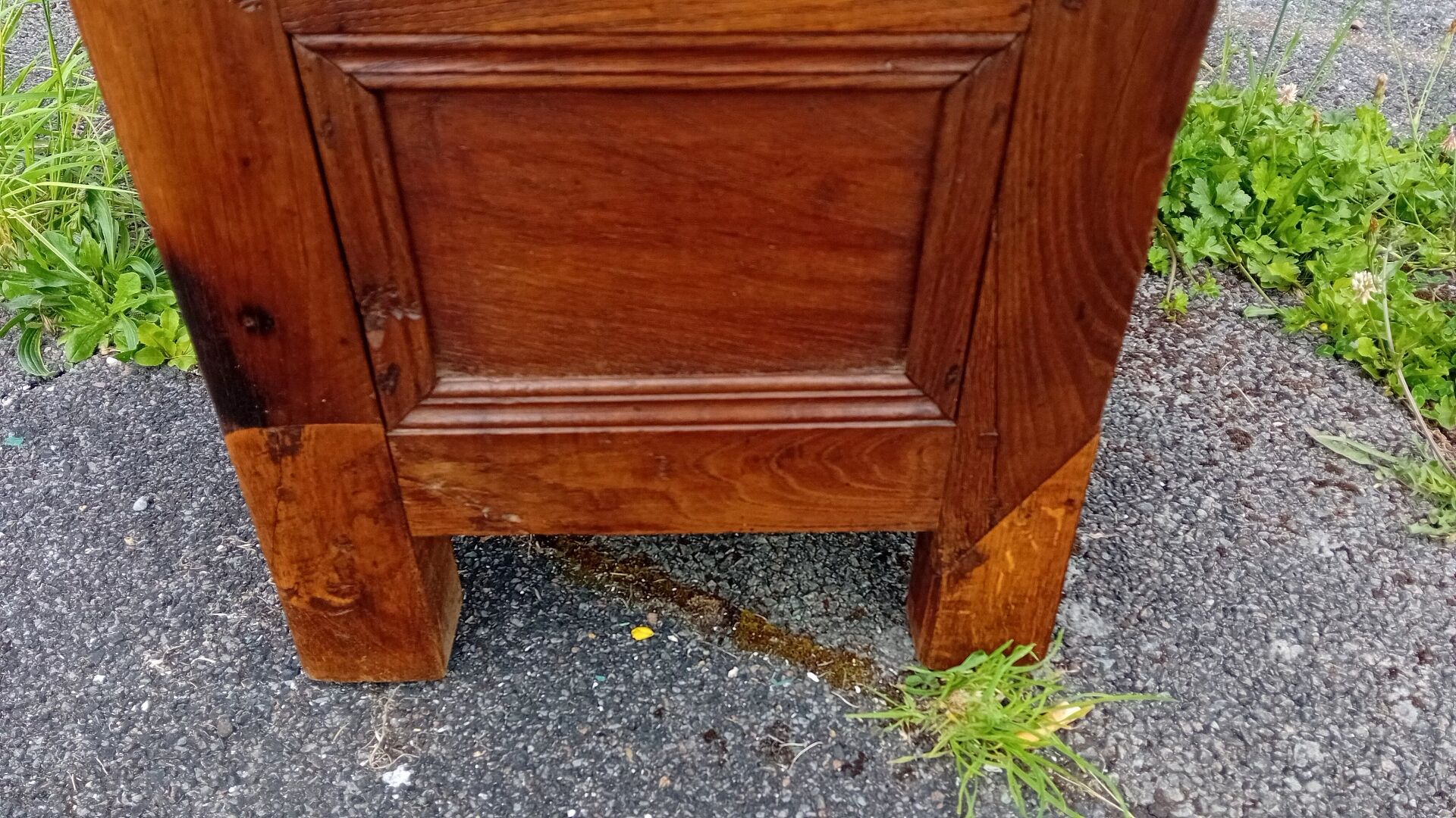Coffre banc en chêne XIX ieme