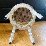 Paire de chaises Louis XVI époque fin XIXe cannages façon damiers