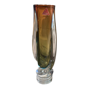 Vase en verre de murano torsadé