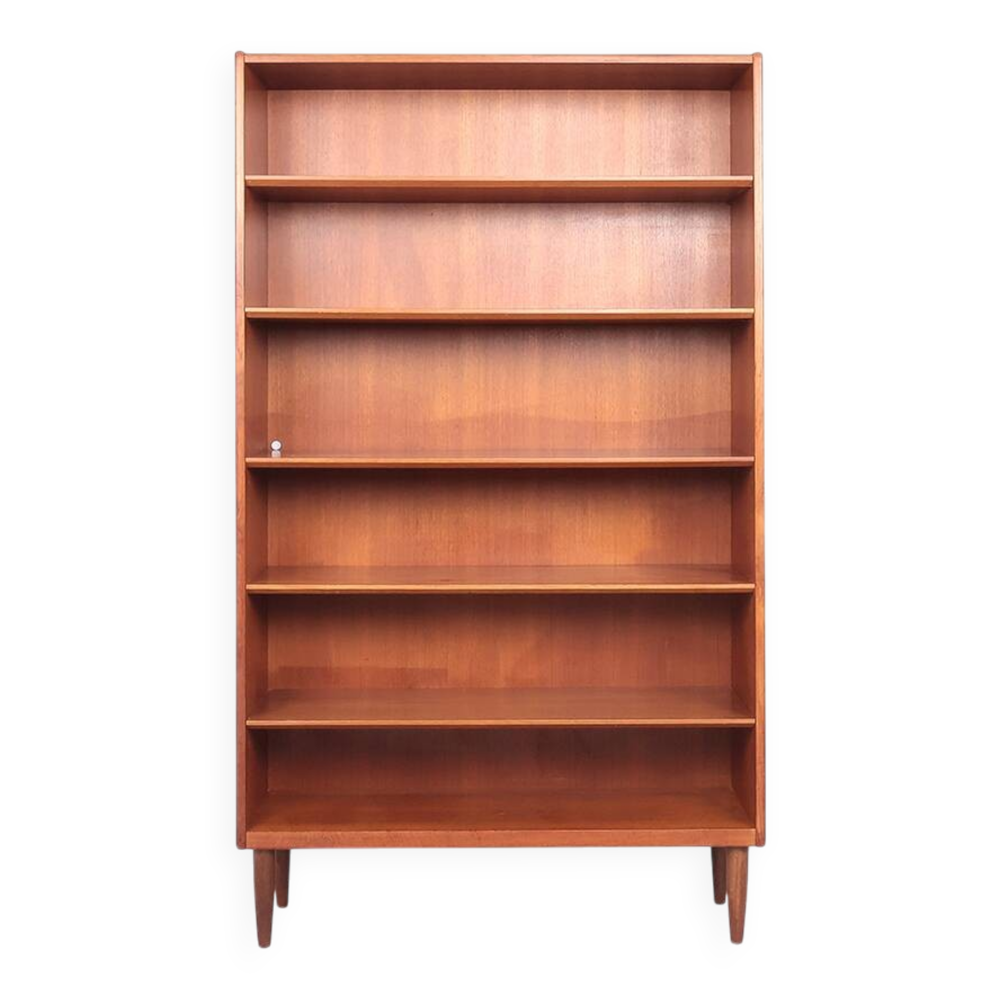 Danish design teak bookcase with adjustable shelves, 1960s