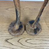 Pair of palm tree candlesticks