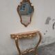Miroir doré baroque style Louis XV biseauté