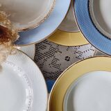Set of 8 mismatched deep plates L'Amandinoise