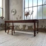 2m walnut drapery farm table