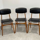 Scandinavian style design chair, set of 3