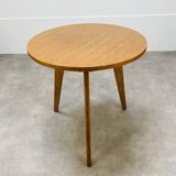 Table d'appoint tripode pied compas vintage en bois années 50