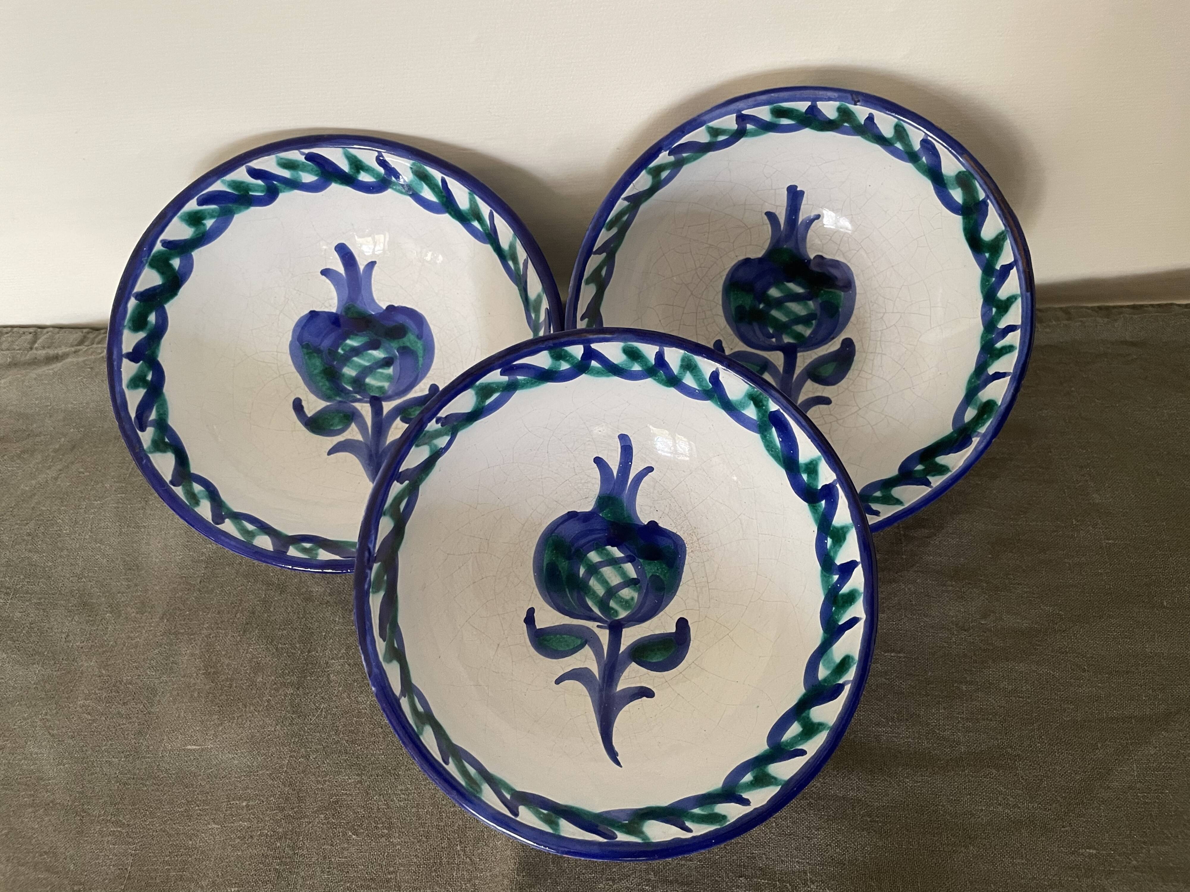 Fajalauza glazed terracotta bowls