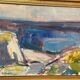 Original Swedish Oil on Canvas – “Coastal Landscape” by Arthur Y. Nilsson – Signed – Vintage & Framed
