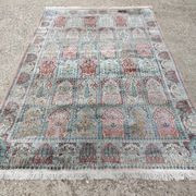 XXL vintage carpet in Kashmir silk Garden of Paradise