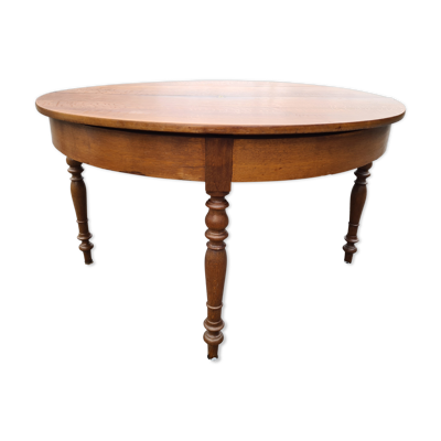 Table ronde demie lune en chêne