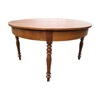 Half moon table in oak