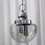 Vintage chrome hanging lamp, 1970s