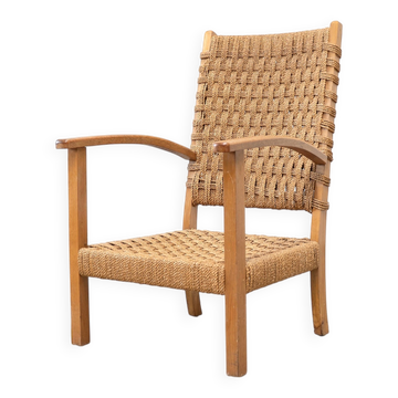 1960s Dutch cord lounge chair