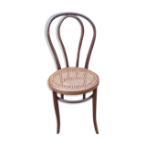 Curved wooden bistro chair and canning