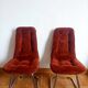 Gastone Rinaldi velvet and chrome chairs 1970
