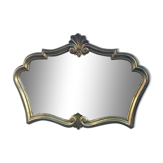 Louis XV baroque style mirror in wood and gilded stucco