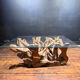 Design coffee table in driftwood and glass – Unique and natural piece