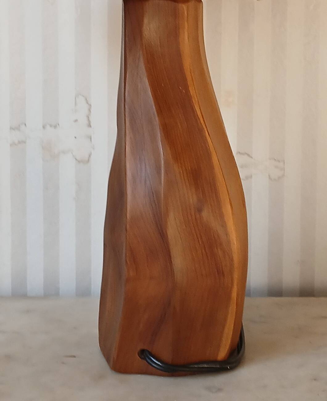 "Noll" lamp in wood and rope, circa 1950