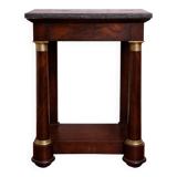 Console / Side table in mahogany and marble – Empire period, 19th century