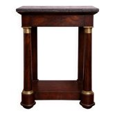 Console / Table d’appoint en acajou et marbre – époque Empire, XIXe siècle