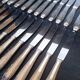 12 + 12 silver metal knives art deco period