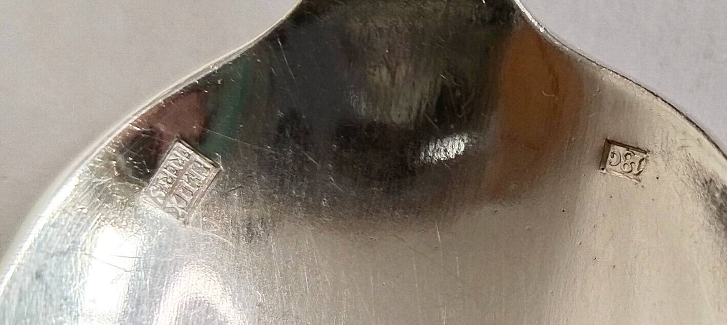 Dessert spoons, silver teaspoons, Félix Frères 18G