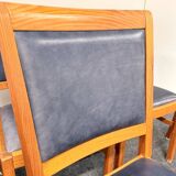 Vintage Set of 6 Solid Wood & Leather Chairs – FOLRM 75 by Andreas Hansen (Price is for 6)