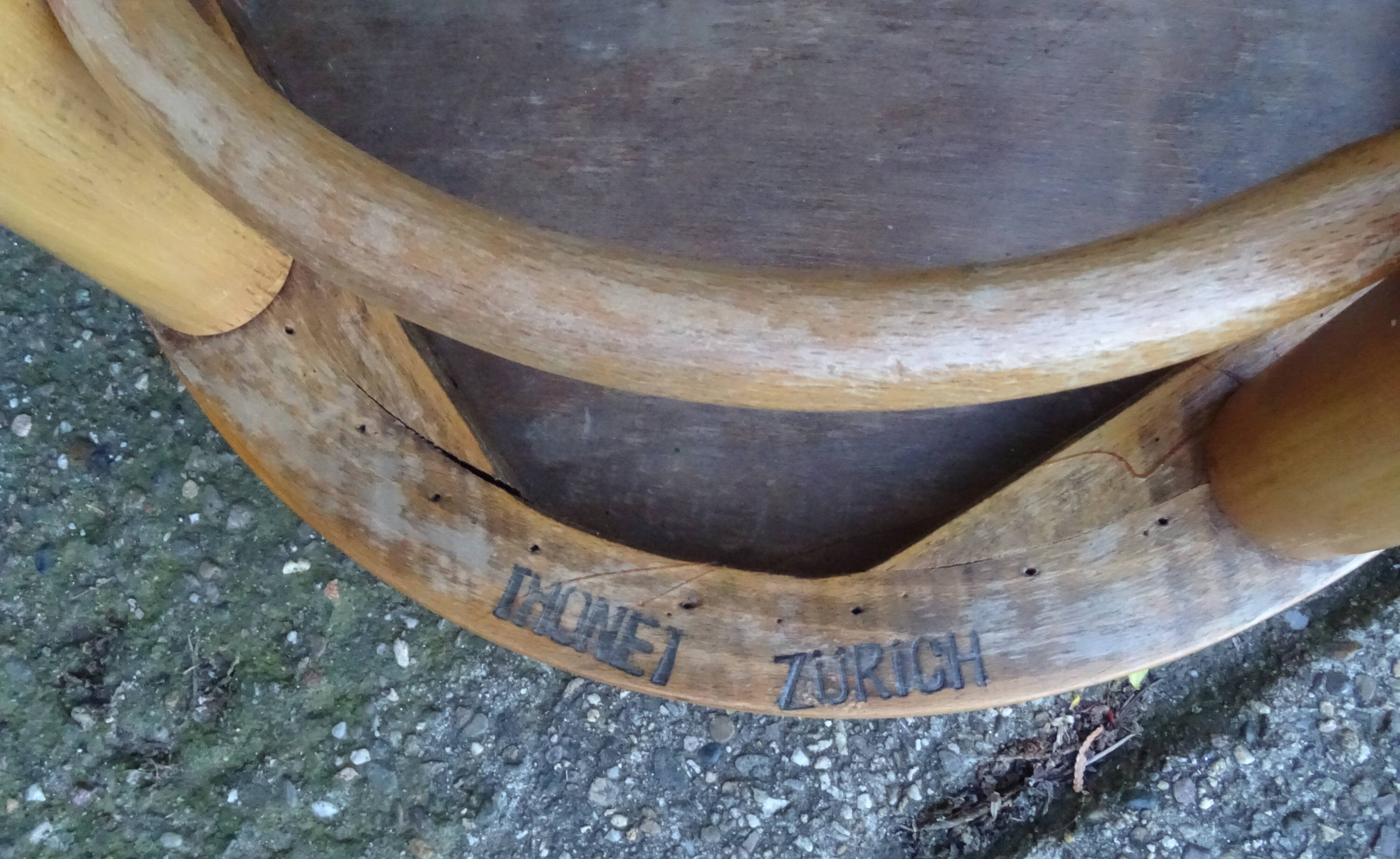 Stool Thonet 1930 seat blond wood