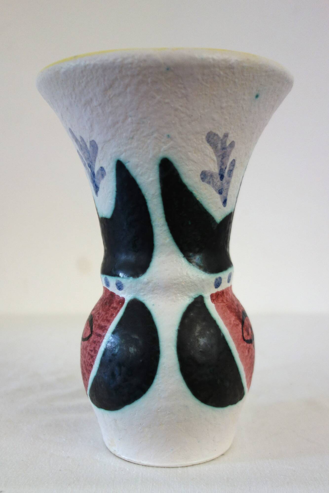 Original ceramic vase by Jacques Sagan, Vallauris, 1950s