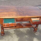 Table - Carved solid oak desk