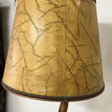 Rattan and bamboo plant holder floor lamp from the 70s