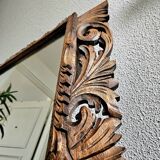 Carved wooden mirror