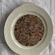Plat à gâteaux en faïence motif cachemire vintage