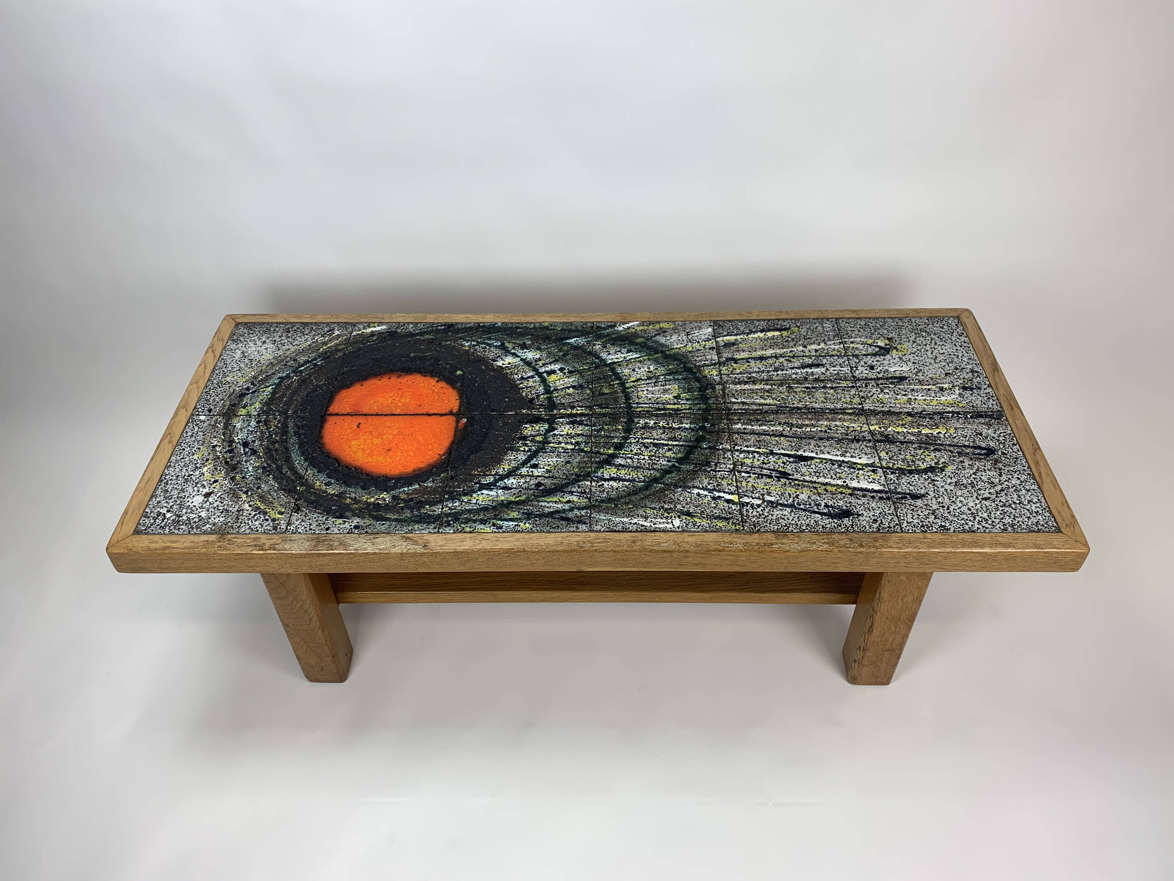 Mid-century design ceramic coffee table, 1970’s