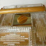 Servant in chrome and 50s glass wood
