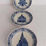 set of 3 decorative plates Delft