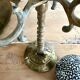 Five-branched brass candlestick