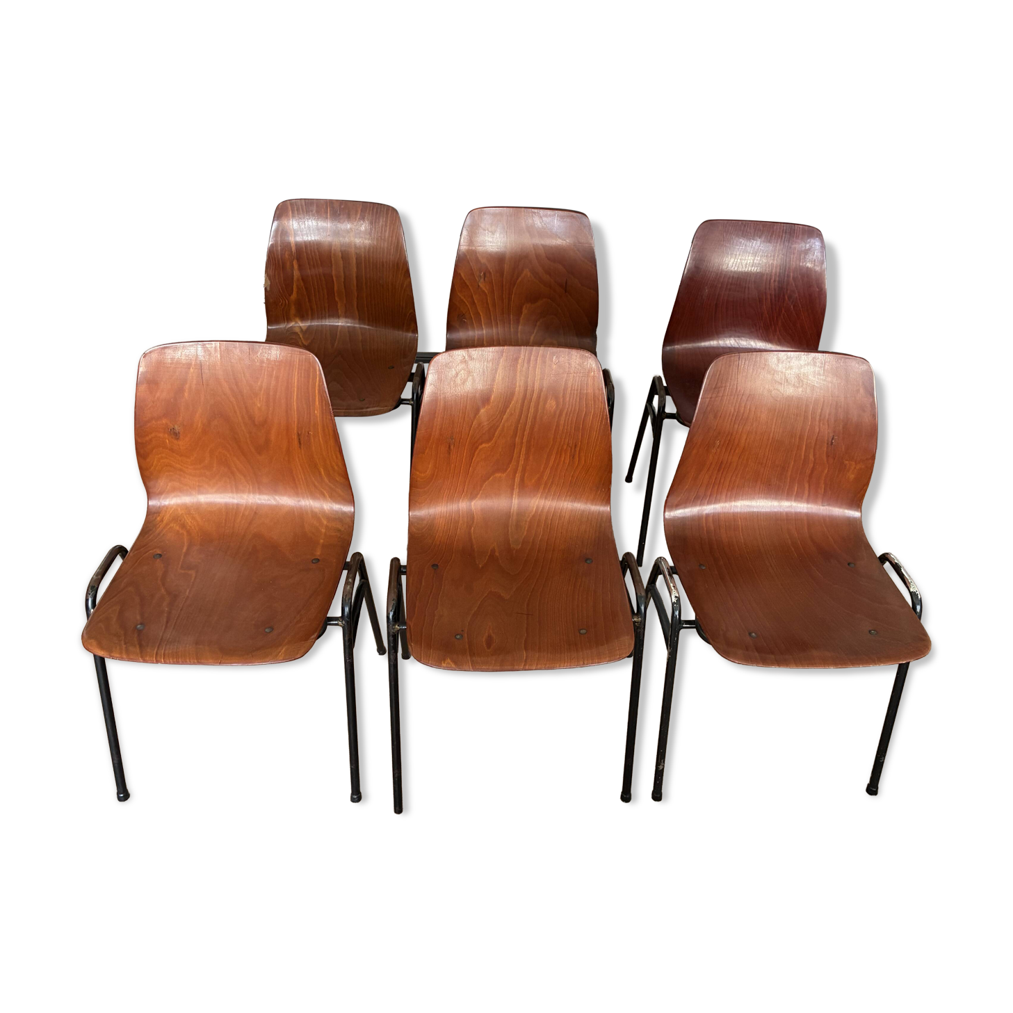 Lot de 6 chaises Pagholz vintage
